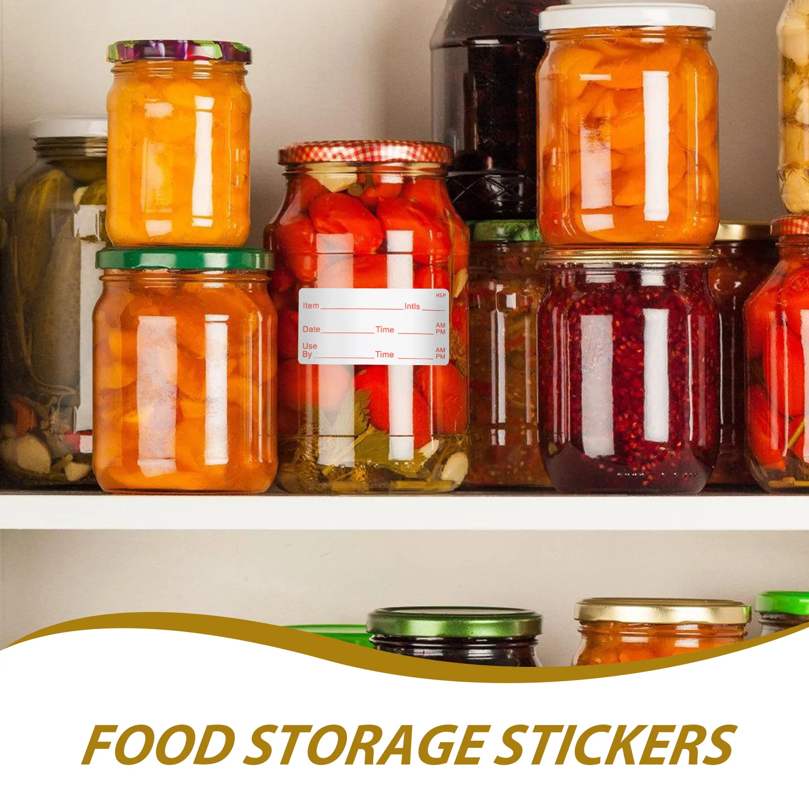 1 Rol Label Freezer Stiker Tanggal Makanan yang Dapat Dilepas untuk Wadah Kulkas, Lemari Es, Penyimpanan Makanan, Label Makanan untuk Restoran