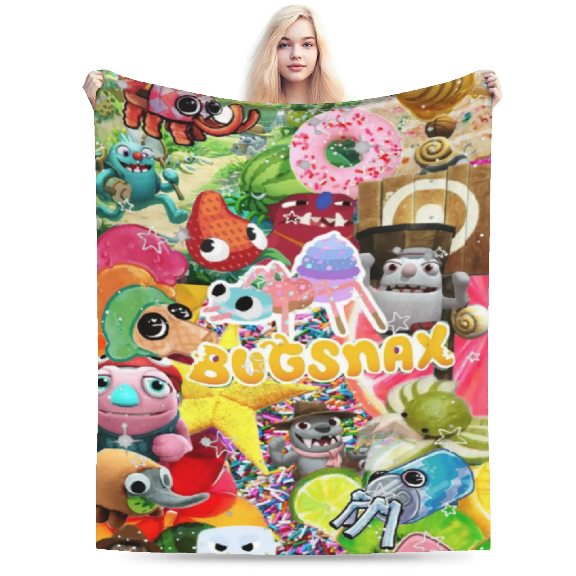 Bugsnax Accessories Blankets Super Soft Fleece  Throw Blankets Relax Quilt