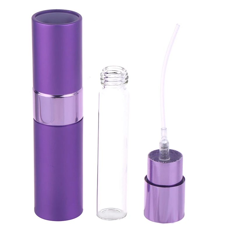 8ML Rattan Pattern Refillable Perfume Bottle Portable Rotary Aluminium Spray Atomizer Empty Spray Perfume Bottle for Travel
