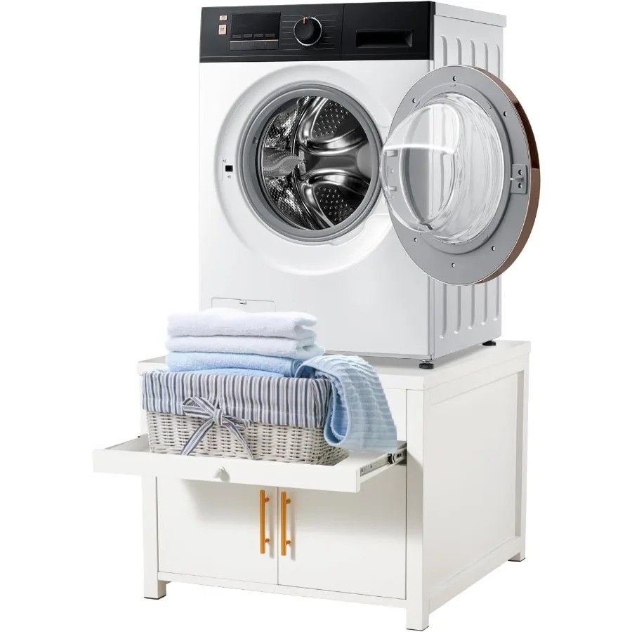 

Heavy Duty Laundry Pedestal with 700 LBS Capacity for Washer and Dryer Shock-Proof Design with Pull-Out Shelf for Hidden Storag