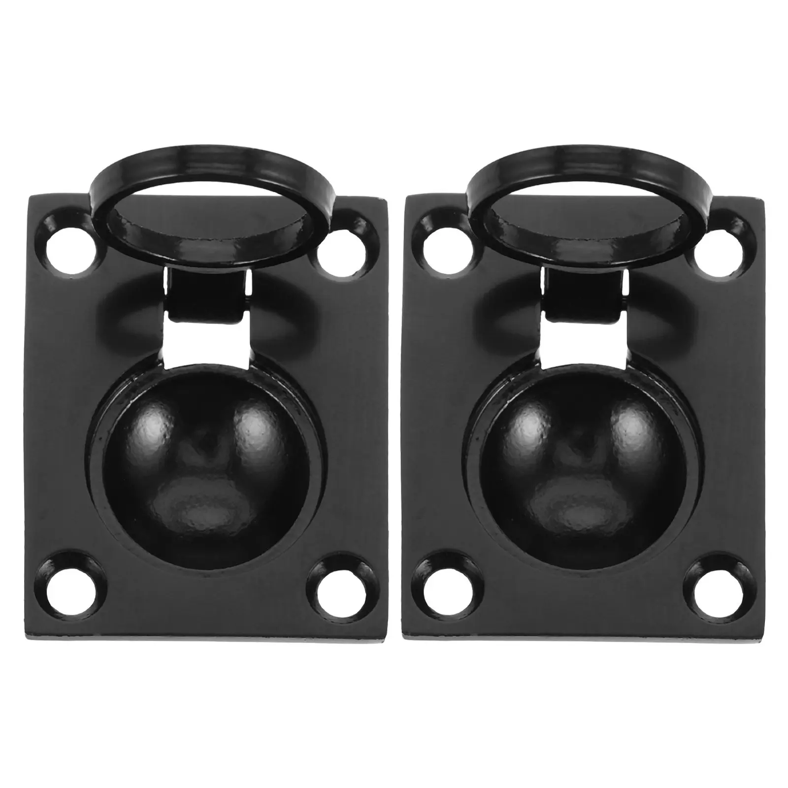 2Pcs Stainless Steel Flush Pull Ring Handle Square Recessed Boat Hatch Latch Yacht Deck Plate Access Grip Handle for Boat
