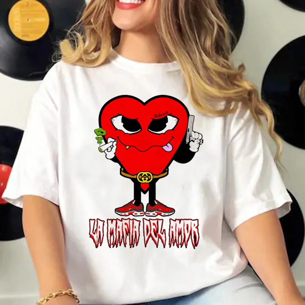 Camiseta de anime de La Mafia Del Amor para mujer, ropa de manga japonesa