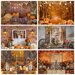 Autumn Scenery Farm Warehouse Haystack Barn Newborn Kids Portrait Photography Backdrop Forest Fall Leaves Background Studio