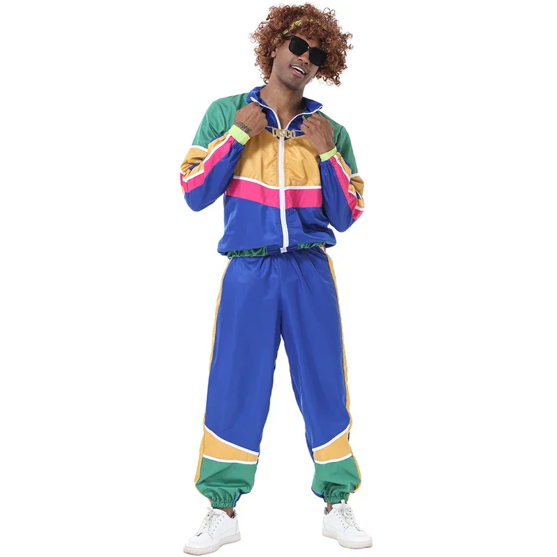 SN55Halloween Coppie Costumi Hippie per Donna Uomo Vintage Anni '70 Anni '80 Rock Disco Abiti Cosplay Hip Hop Disco Hippie Costume $ @ 1w