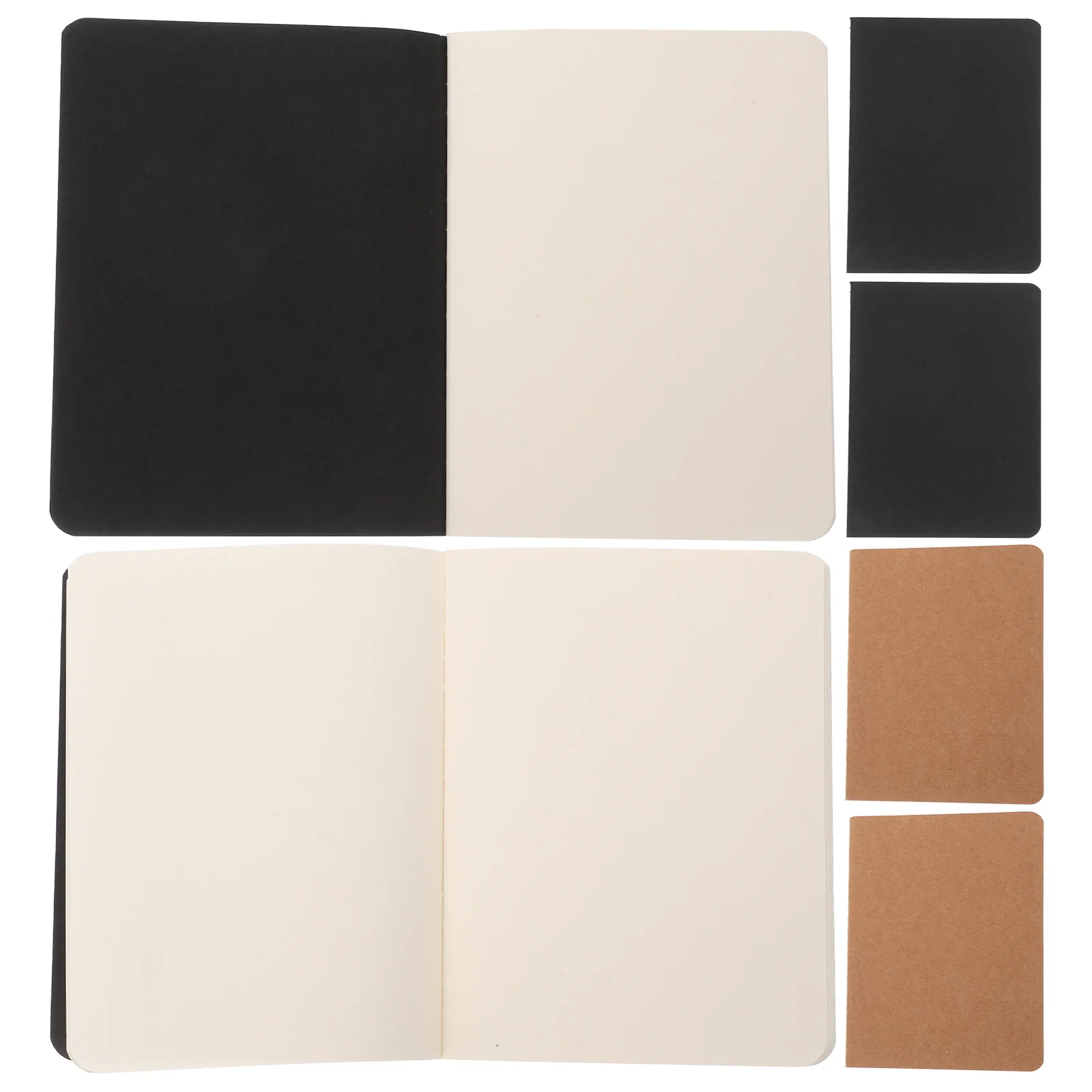 

6 Pcs Simple Outdoor Blank Notepad Travel The Notebook Paper Scrapbook Journal Travelers