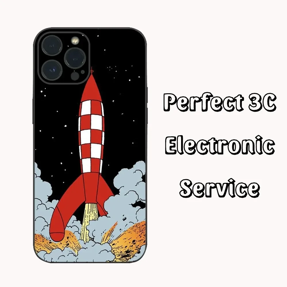 F-Funny The Adventures Of T-tintins Phone Case For IPhone16 15 14 13 12 Mini 11 Pro XS Max X XR SE5 6 7 8 Plus Soft Silicone Co