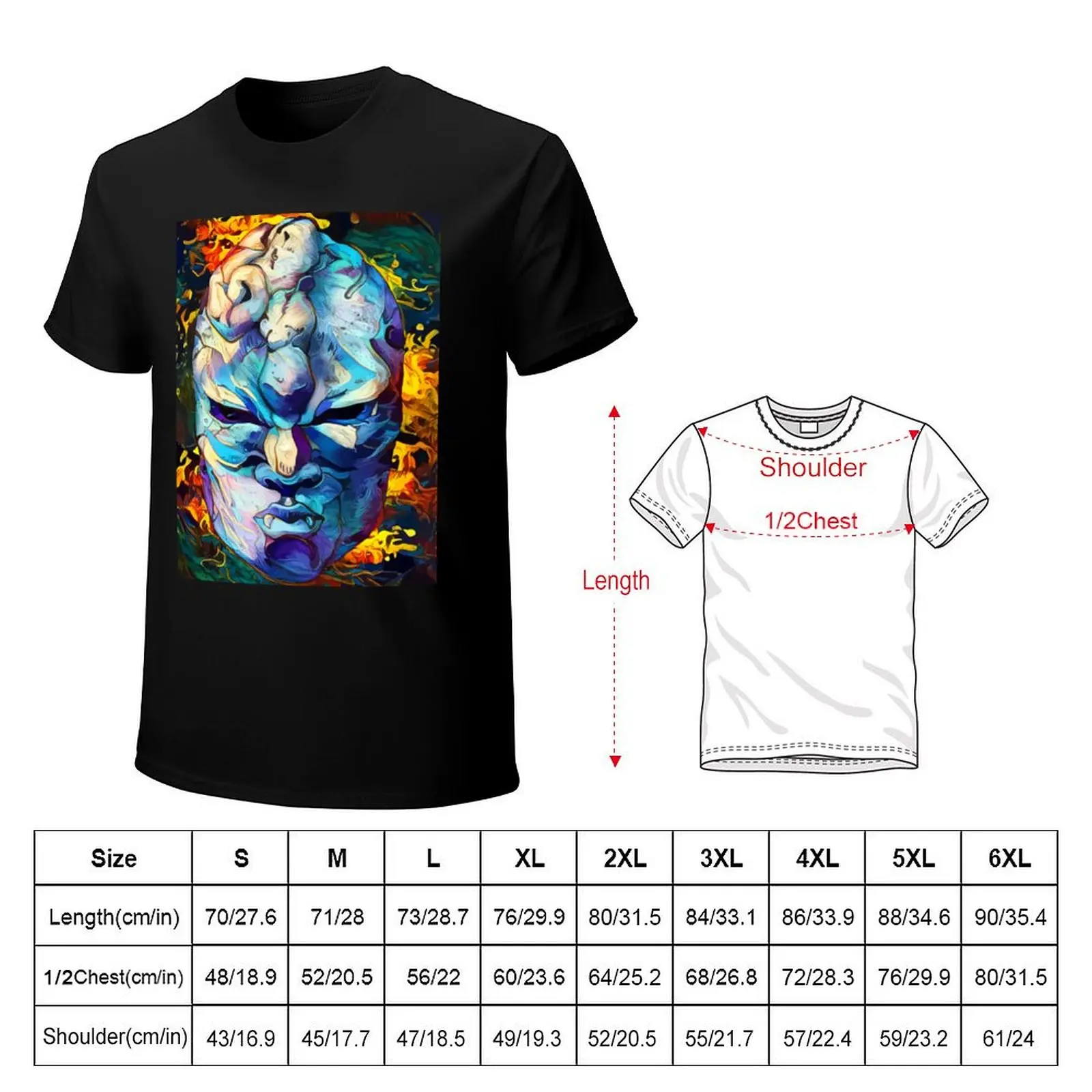 stone mask T-Shirt heavyweights korean fashion hippie clothes blacks t shirts for men