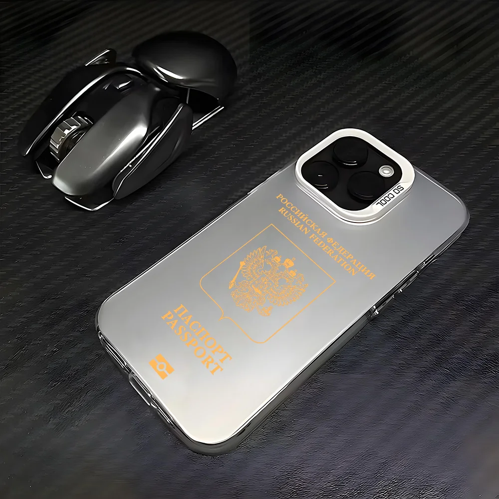 روسيا جواز سفر كول موضة فاخرة جراب هاتف آيفون 16 15 14 13 12 11 برو ماكس الأبيض رقيقة جدا لينة كاندي Abrazine Funda #3