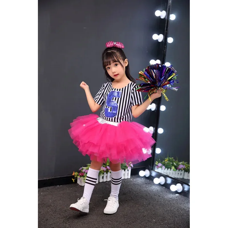 Kids Girls Sequins Halter Ballet Dance Tutu Dress Shiny Gymnastics Leotard Glitter Modern Latin Jazz Dancing Costume Dancewear