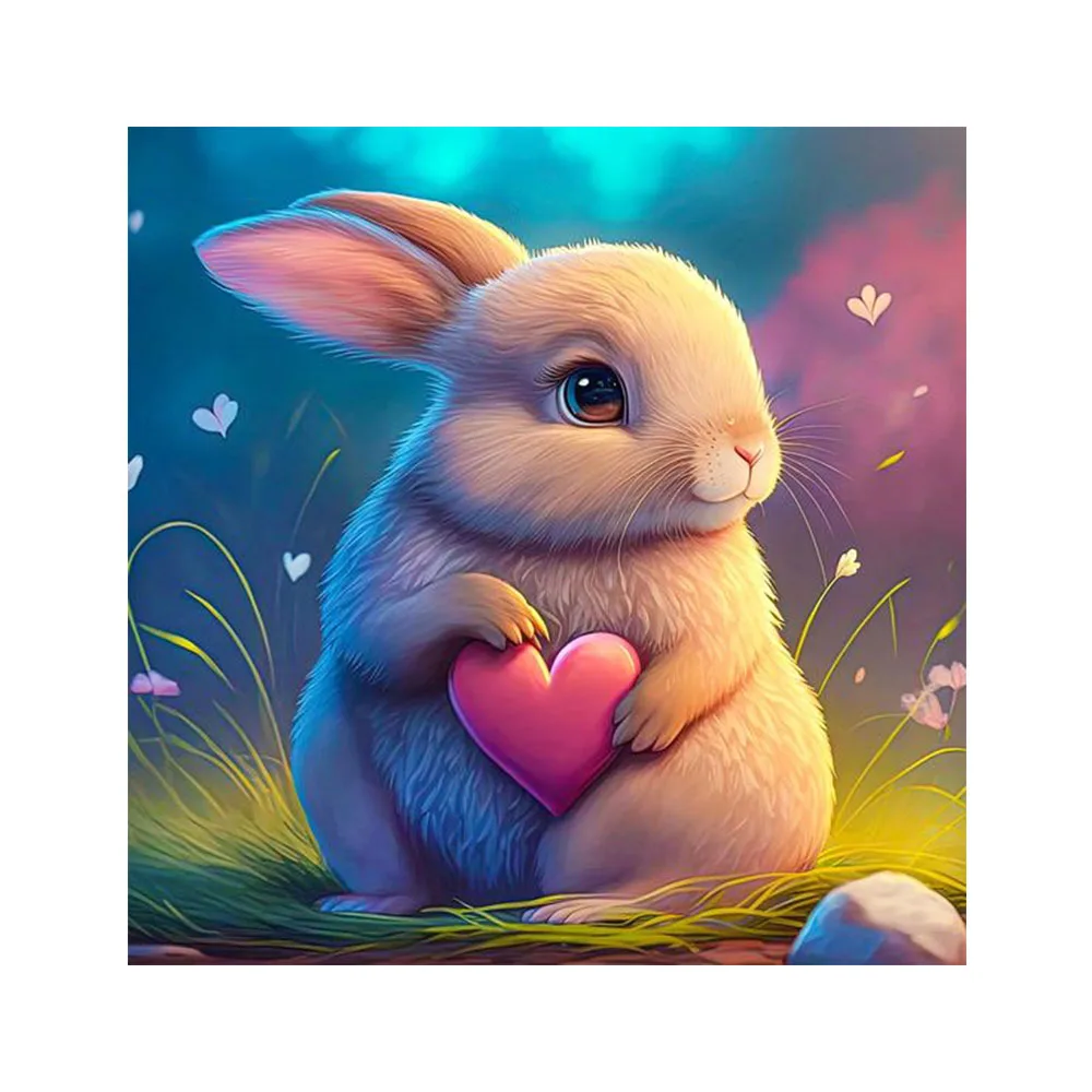 

YI BRIGHT 5D DIY Diamond painting animal Rabbit round square diamond Mosaic cartoon casual handmade items to decorate home