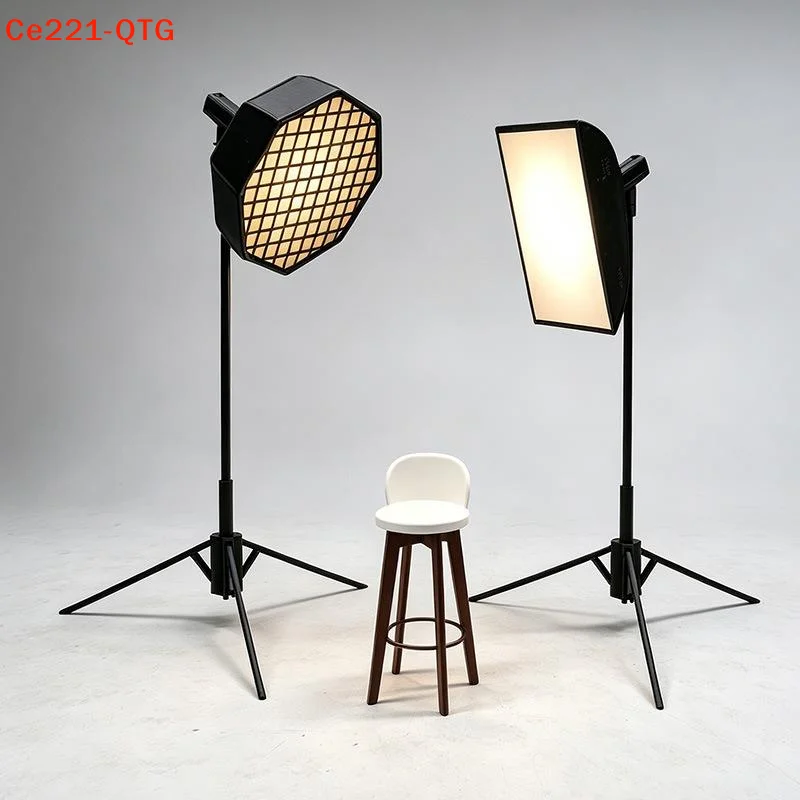 Hot 1/12 Mini Studio Light Softbox Model Tripod Photography Stool Realistic Miniature Props For Dollhouse Layout Shooting Decor