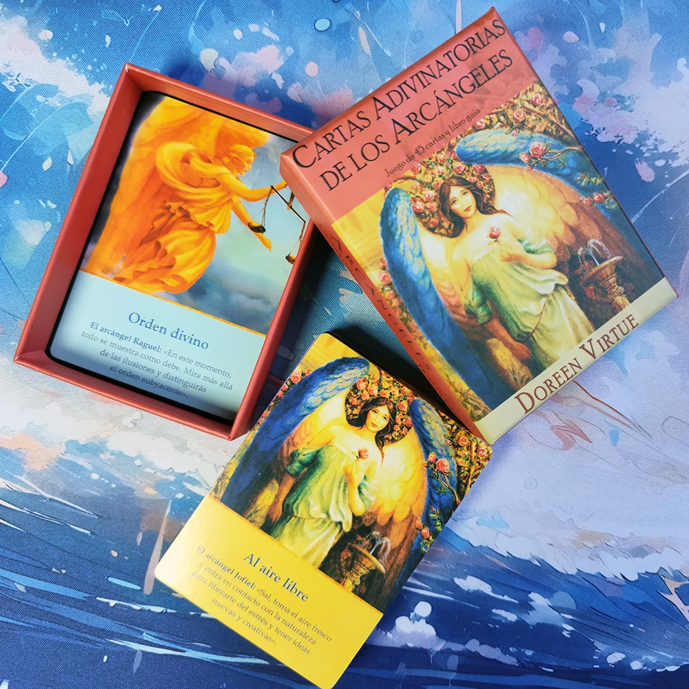 in 2022  Spanish Archangel Oracle Cards Tarot Deck  Cards DivinationEnglish and Spanish French German Tarot for Beginners