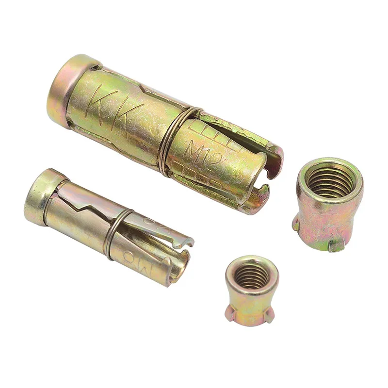 Single Sleeve Heavy Duty Three Piece Anchor Bolt M6 M8 M10 M12 2PCS/Pack Concrete Wedge Expansion Anchor