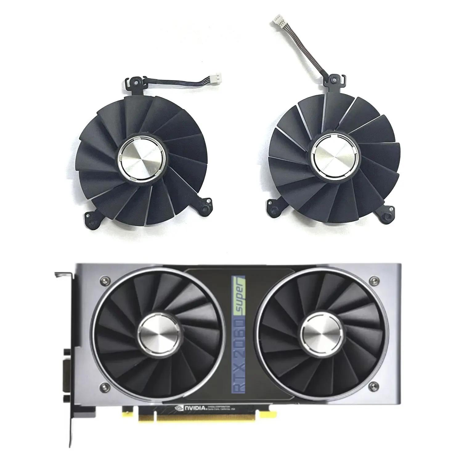 NVIDIA RTX2060 2060S 2070 슈퍼 퍼블릭 버전 8G 에 적합한 GPU 선풍기, 오리지널 4 핀, 87mm, DAPA0815B2UP003, RTX 2060S, 2 선풍기