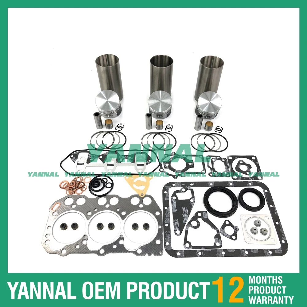 3TN72 Cylinder Liner Kit With Gasket Set For Yanmar Engine Parts