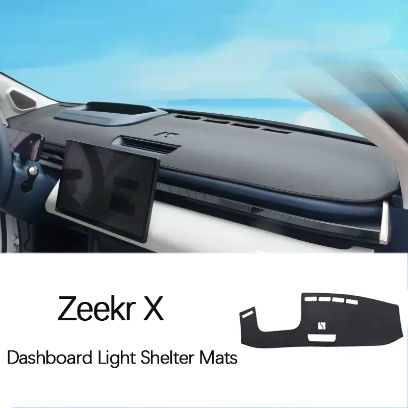 Zeekr X 2023 2024 Car Dashboard Cover Sun Shade Avoid Light Mat Instrument Panel Carpet Anti-UV Carpet Accessories