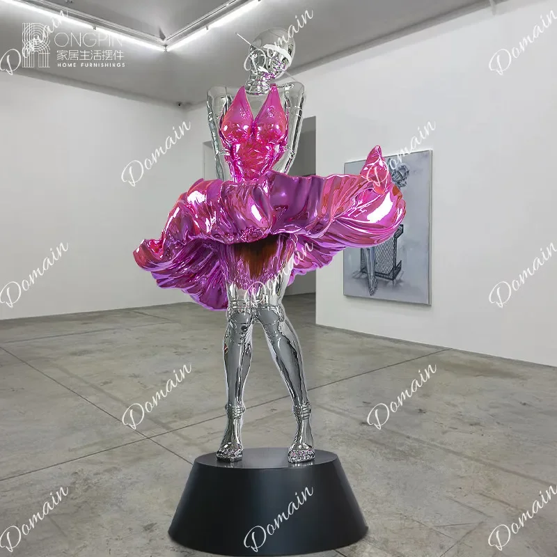 Z43 Creative KTV Bar Mechanical Ji Ornament Large Electroplating Empty Mountain Foundation Decoration Trend FRP Soft Decoration