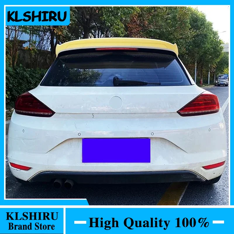 VOTEX Style Scirocco Glossy Black And Carbon Fiber Rear roof Lip Wing spoiler For Volkswagen VW Scirocco 2009 - 2019 (Not For R)