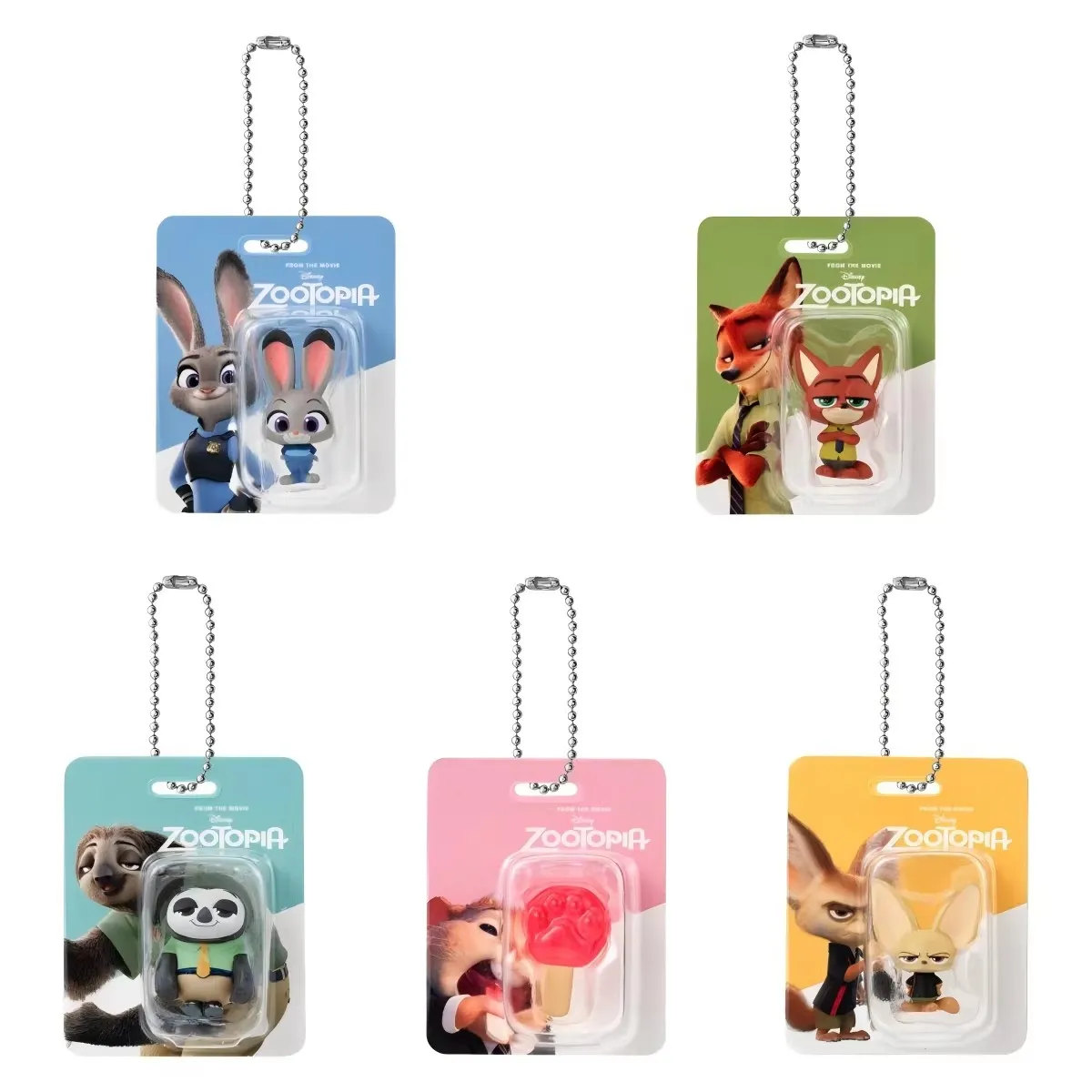 

Оригинальные фигурки Bandai Gashapon, 5 шт., коллекция блистерных шармов Zootopia, аниме-фигурки, игрушки для детей, подарок, коллекционные модели, украшения