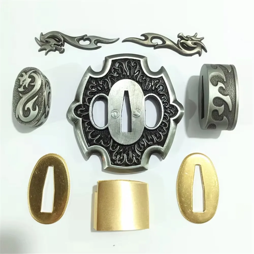 27cm Handle Tsuka Tsuba/Fuchi/Kashira/Habaki/Menuki/Seppa For Japanese Sword Katana Wakizashi Set Fittings