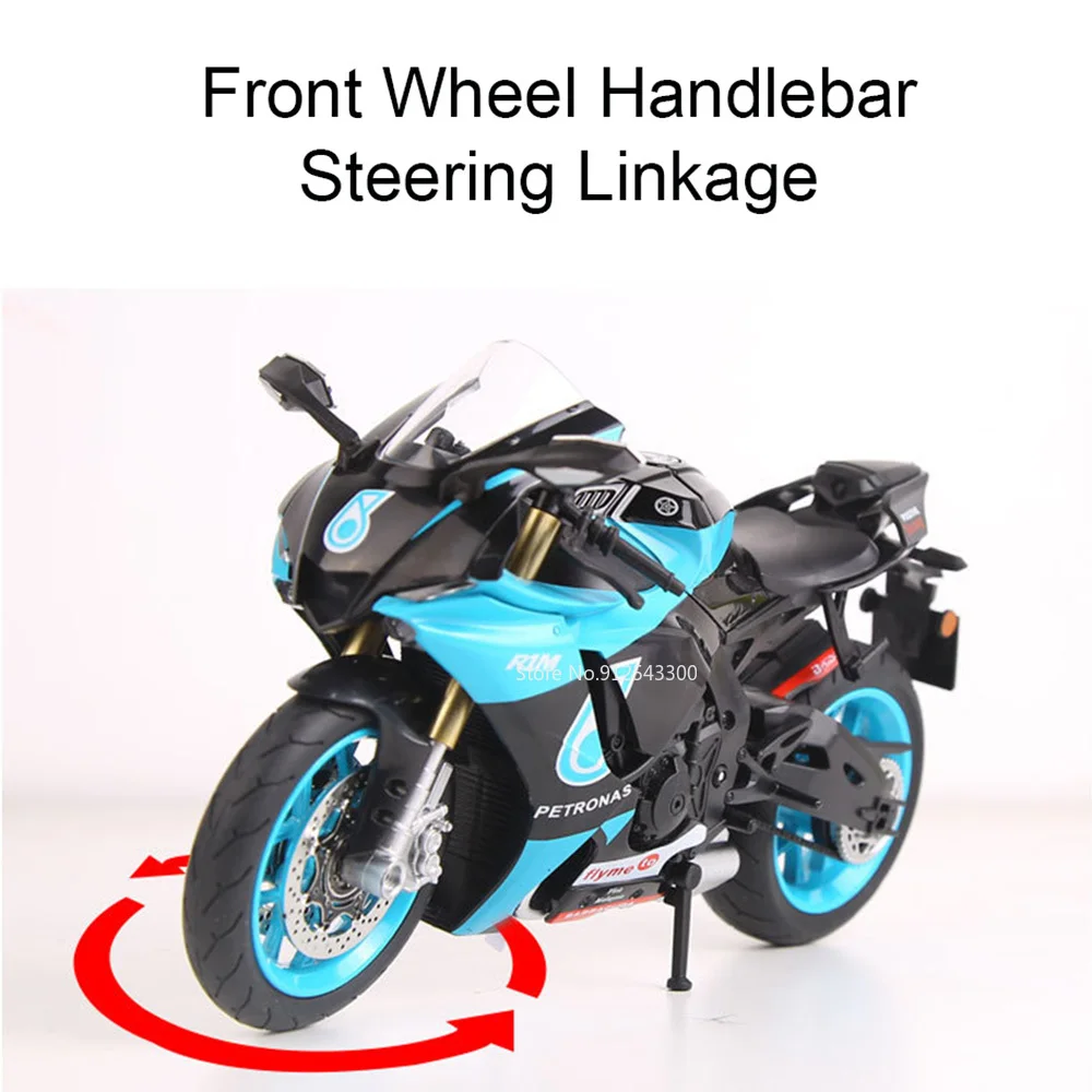 1:9 R1M SUZUKI GSX-1000R Motorfiets Model Speelgoed Legering Diecast Ondersteunbare Statief Simulatie Off-road Motor Modellen Speelgoed Kinderen Geschenken