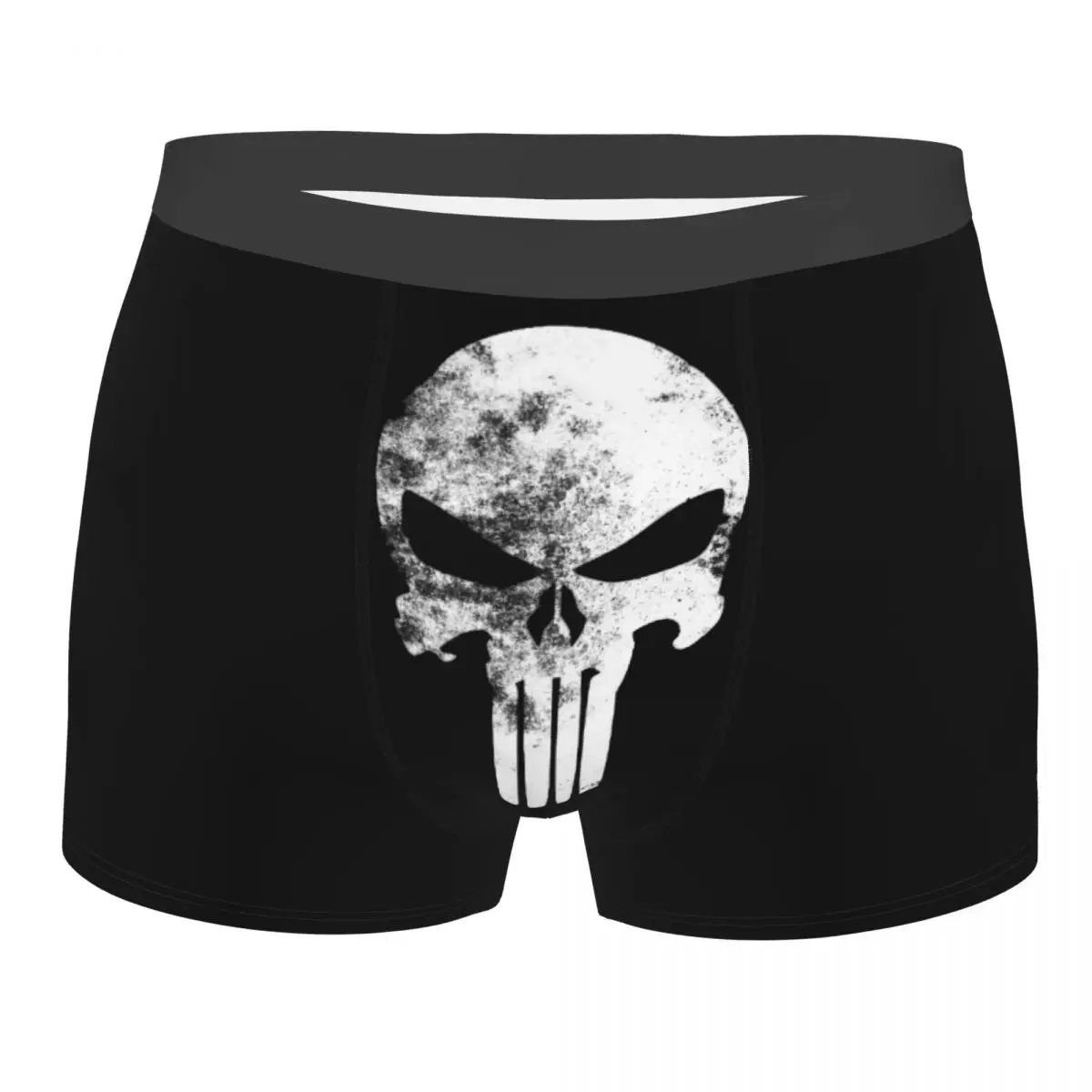 Custom Vintage Punisher Skeleton Skull Boxers Shorts Men\'s Briefs Underwear Cool Underpants