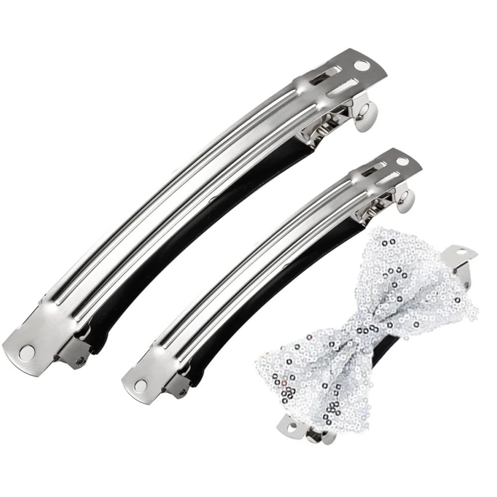 10 Stuks Rvs Franse Lente Haar Clips Antislip Barrette Blank Base Haarspeld Voor Diy Hoofddeksels Sieraden Maken accessoires