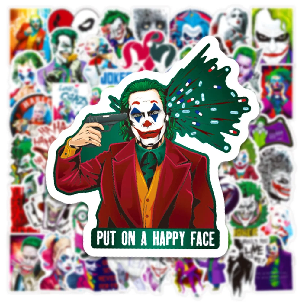 50Pcs The Joker Stickers DIY Stickers Scrapbooking Phone Luggage Skateboard Waterproof Decals