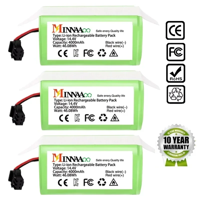 

New 14.4V Li-ion battery for Cecotec Conga Excellence 950 990 1090 Ecovacs Deebot DN621 601/605 Eufy RoboVac 35C Panda i7 V710