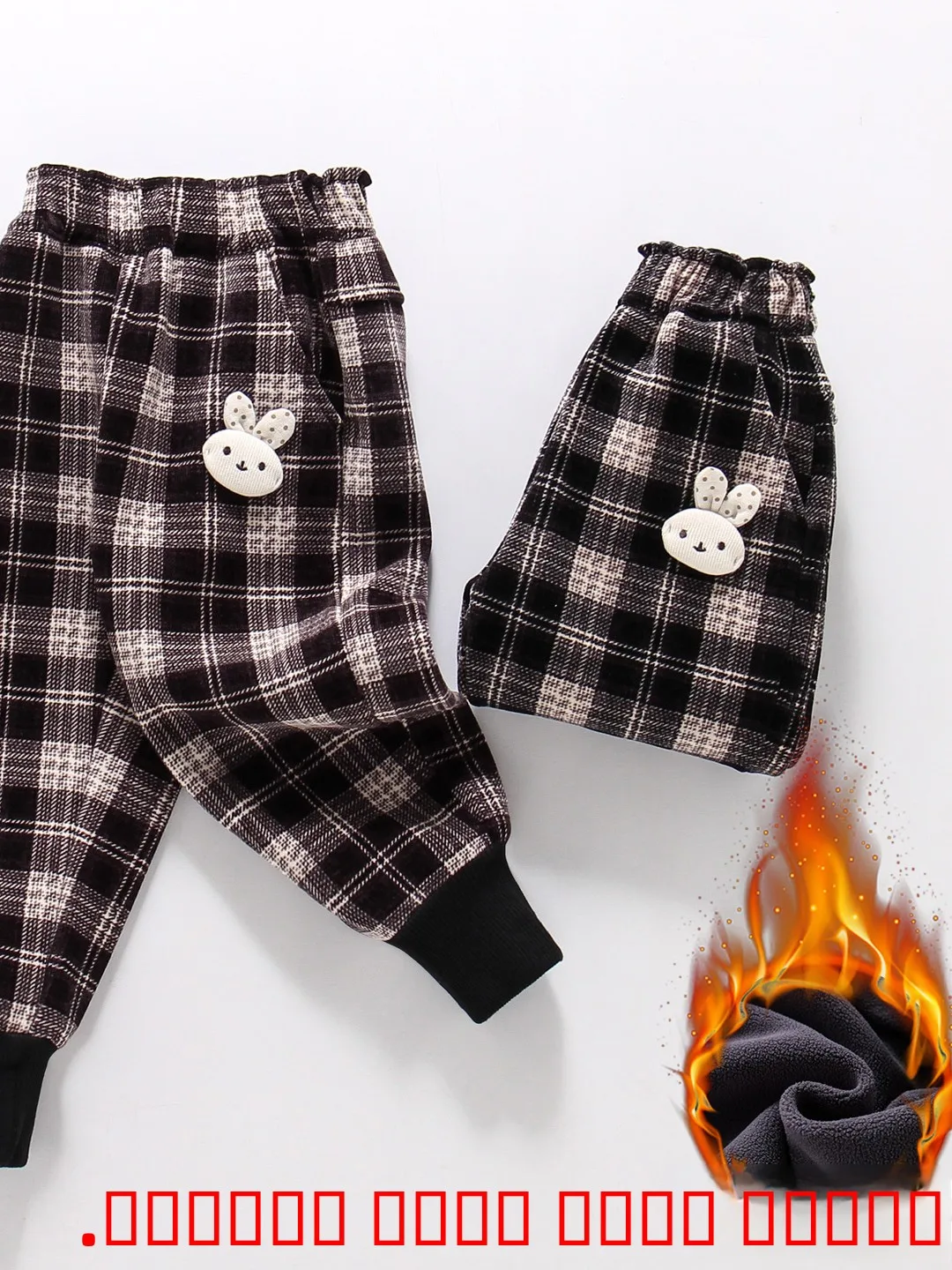 กางเกงลายสก็อตเด็กผู้หญิง แบรนด์ Thiened Fce สำหรับฤดูใบไม้ร่วงและฤดูหนาว สไตล์ลำลอง เอวยางยืด ให้ความอบอุ่น กางเกงเด็กผู้หญิง เสื้อผ้าเด็กผู้หญิงสำหรับฤดูหนาว