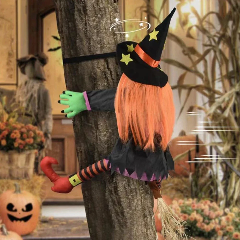 

Хэллоуин, аварийная ведьма в дерево, уличное украшение, классический кулон «Летающая ведьма», декор для двора, газона, патио, крыльца, украшения