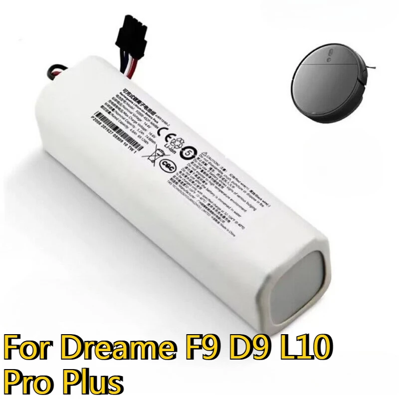 For Dreame F9 D9 L10 Pro Plus RLS3 RLS5 RLS5L RLS5D Accessories Parts New 14.4V 12800mAh P2008-4S2P-MMBK Replacement Battery