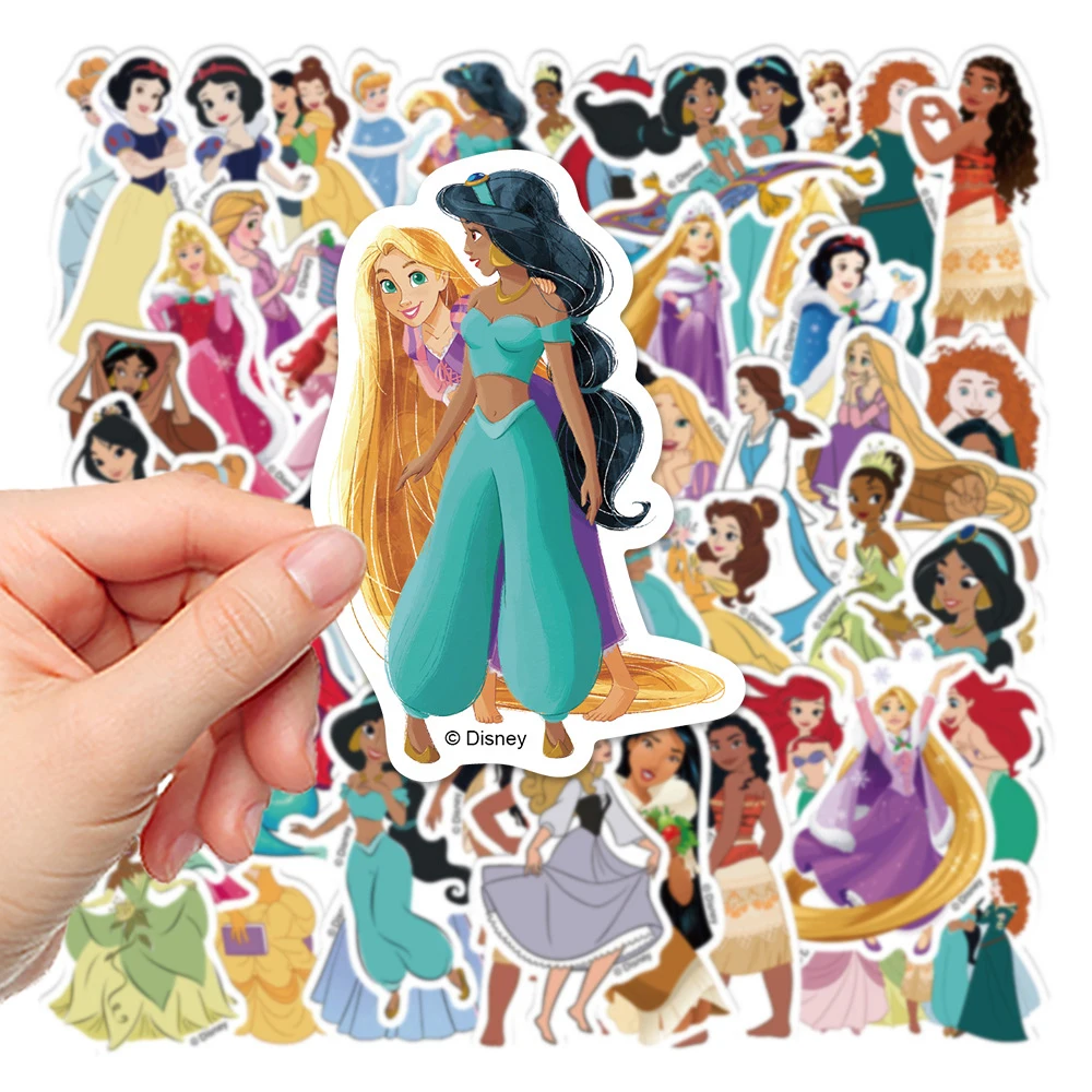 10/30/50/100 Stück Disney Niedliche Prinzessinnen Cartoon Anime Aufkleber Wasserfest Graffiti Gepäck Helm Handy DIY Ästhetisches Aufkleber-Set – Detail 3