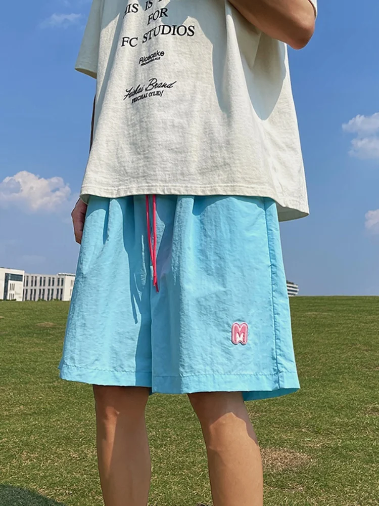 

Blue Dopne Men's Ice Silk Qui Dry Thin Summer orts Beach Casual Wear Water Proof Swimming Trunks Couple Brand