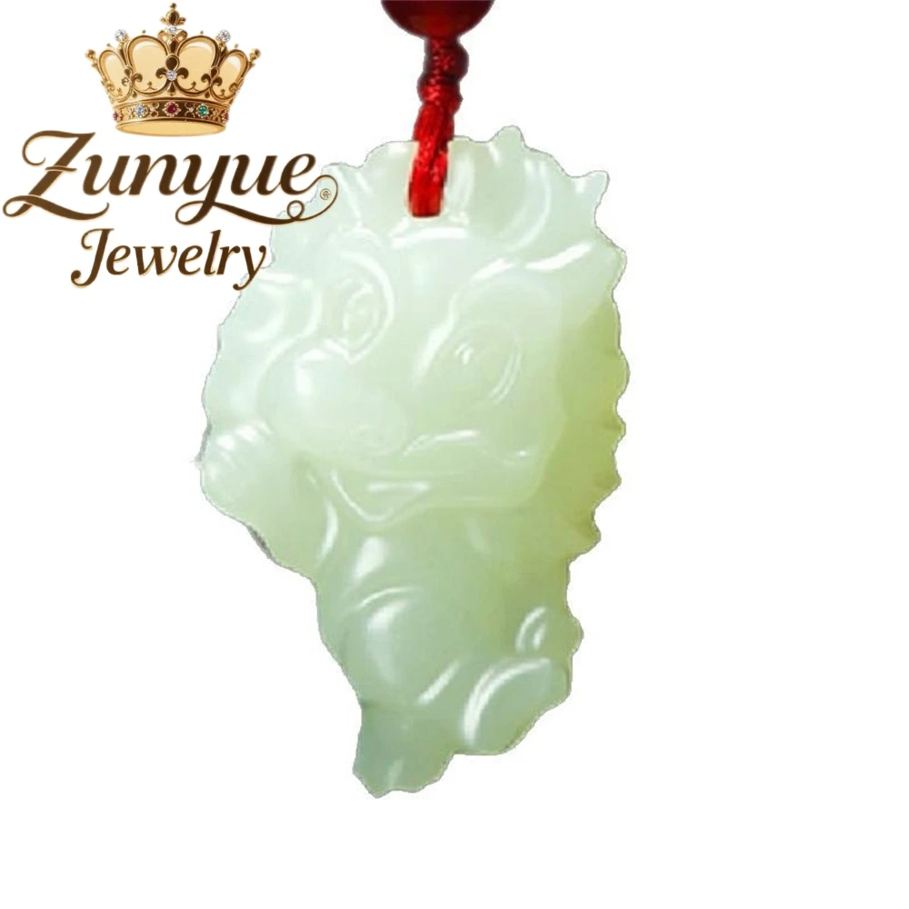 

Green And White Jade Zodiac Pendants For The Ox, Tiger, Dragon, Snake, Rooster And Dog Handicraft Best Selling Exquisite Elegant