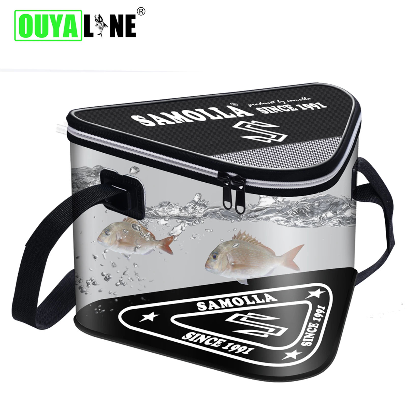 Portable Folding Transparent Fishing Bucket Storage Box EVA Live Fish Bag Folding Fishing Bucket Tackle Foldable