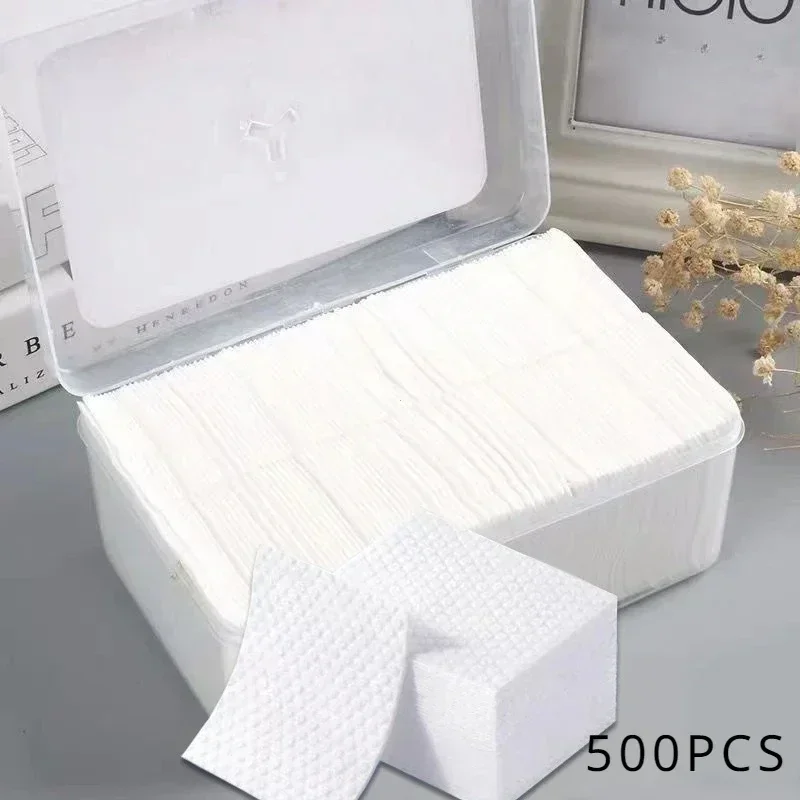 Großhandel 450/500/600PCS Gesichts Puff Wattepads Einweg Make-Up Zubehör Entferner Praktische Gesicht Baumwolle Pads Gesicht