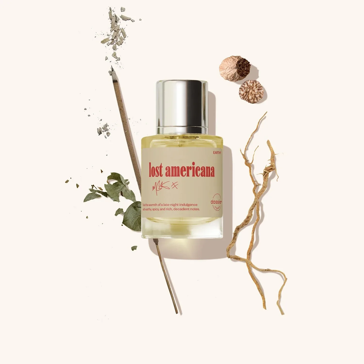

Lost Americana by Dossier x MGK Unisex EDP 50ml – Earthy Spicy Warm Notes, Vanilla Chocolate Long Lasting Fragrance