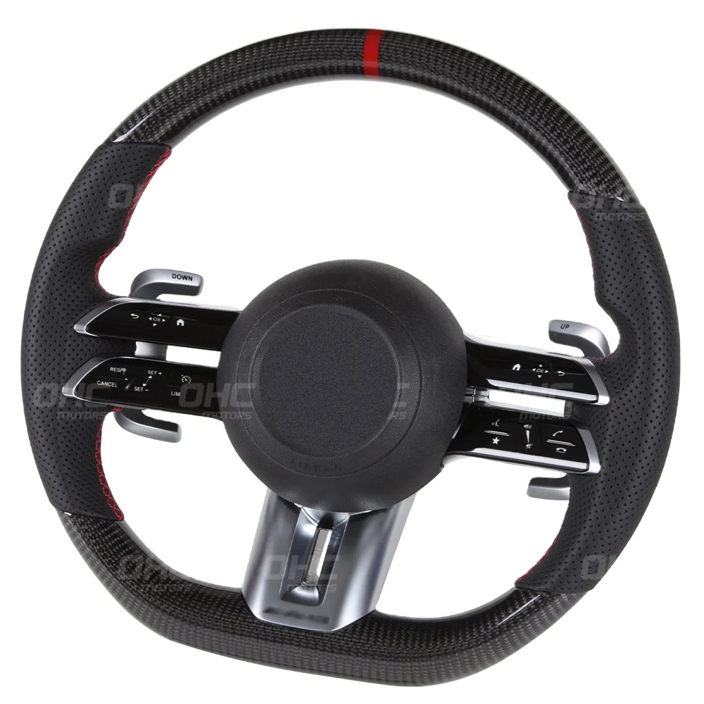 

Custom Mer-Cedes Steering Wheel Fit for Mercedes Benz W221 W222 to E S Class W223 W206 W213 2021 2022 LED Lights Steering Wheel