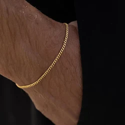 Gioielli in acciaio inossidabile, bracciale da uomo impermeabile e non sbiadito, catena cubana, gioielli alla moda e alla moda