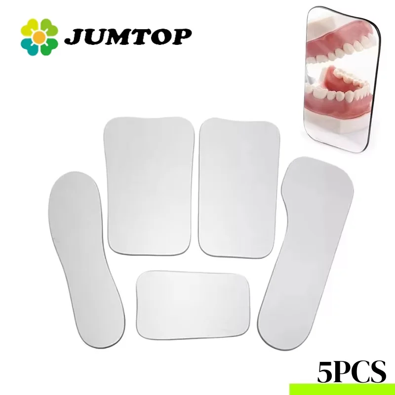 

JUMTOP 5Pcs Dental Orthodontic Mirror Photography Double-Sided Mirrors Oral Photo Reflector Dentistry Tools