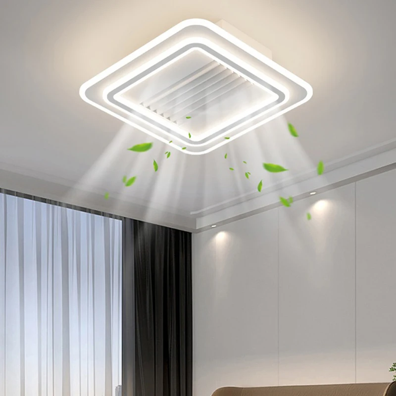 Imagem -03 - Lâmpadas de Teto Modernas com Luz Led Ventilador de Teto Dobrável Lâmpada do Quarto Iluminação da Sala