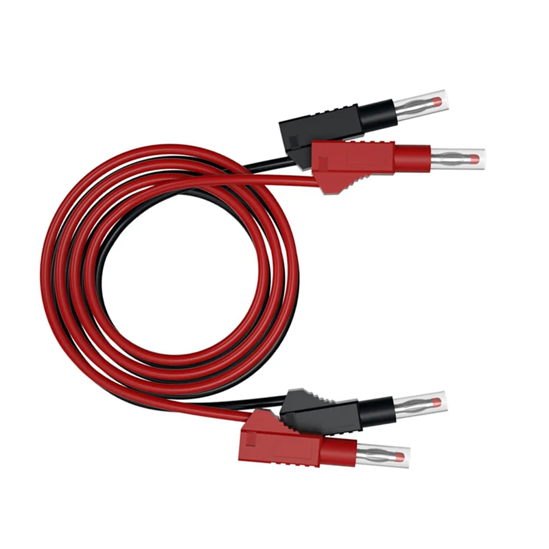 16Pcs Multi-Meter Test Leads Cable Jumper Wire Line Security 4Mm Banana Plug Retractable Test Tool Red Black-AT30