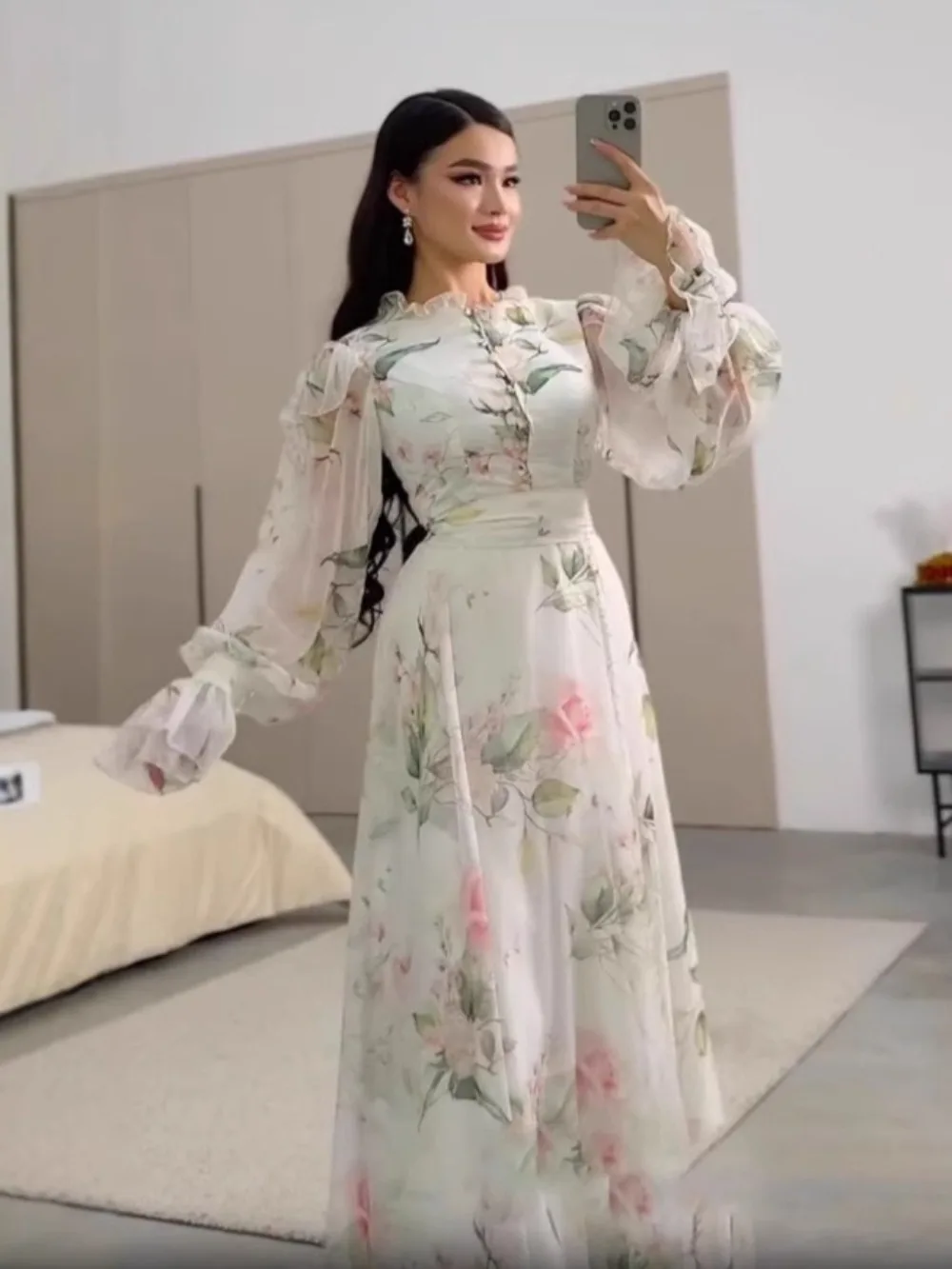 

Eid Women Dress Abaya Muslim Ramadan Jalabiya Tie Dye Print Flower Party Dresses Dubai Long Robe Kaftan Vestidos Largos 2025