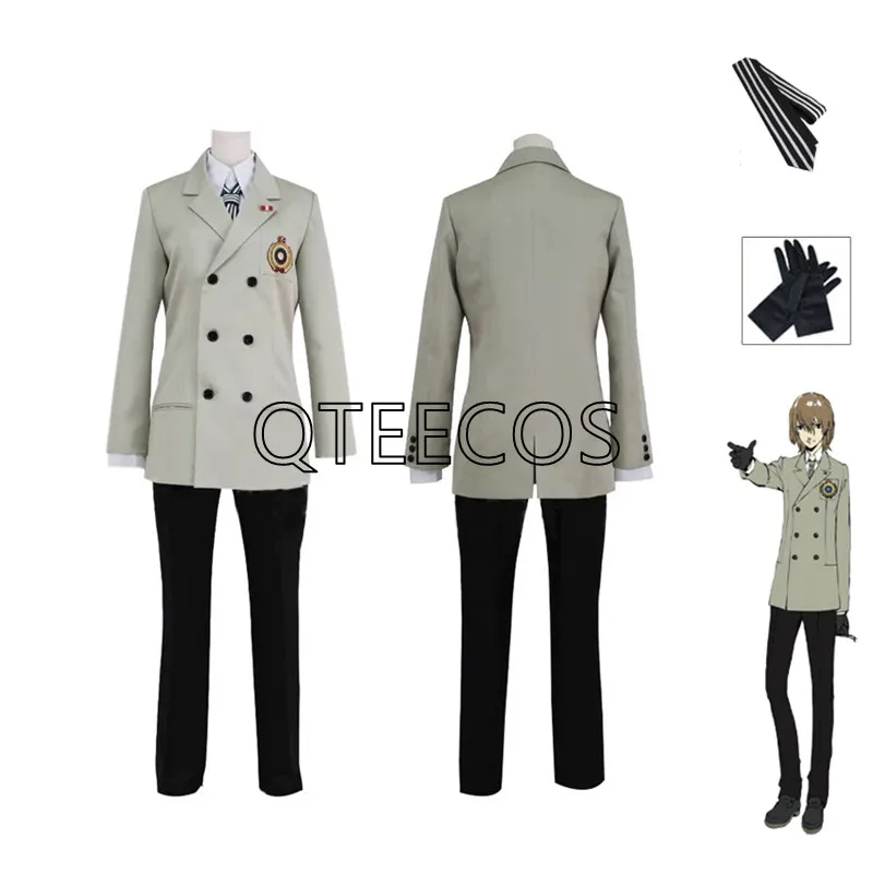 Persona 5 Cosplay P5 Goro Akechi School Uniform Suit Costume Halloween Outfit For Women Men