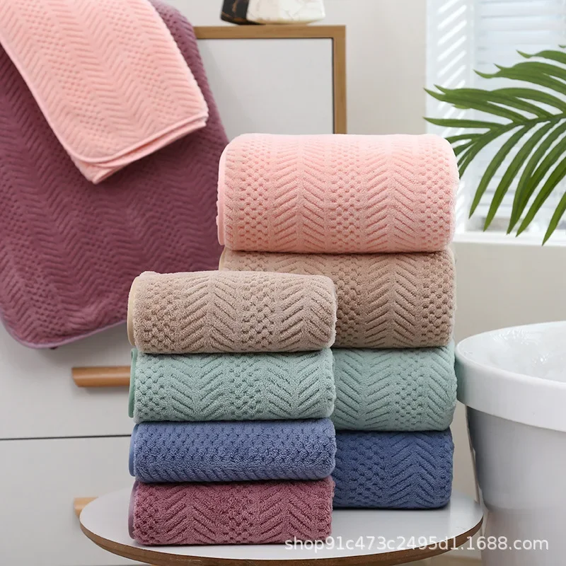 

Большое банное полотенце из кораллового икры с высококачественной отделкой, набор из 2 предметов, толстое и мягкое пляжное полотенце, Впитывающее Воду