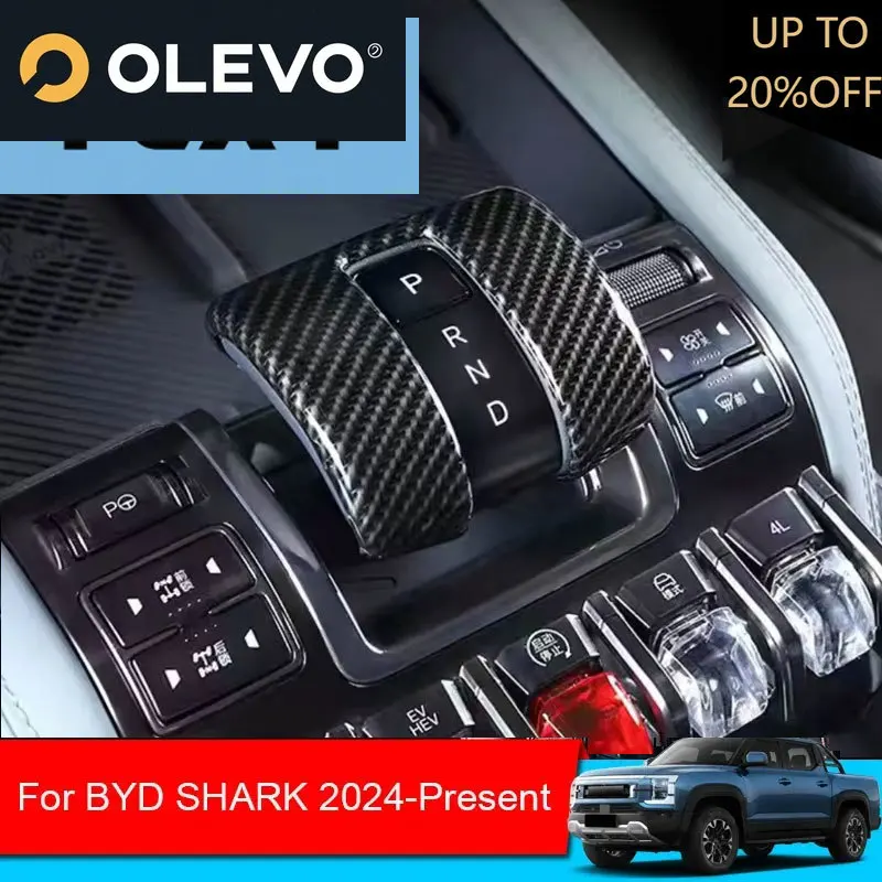 

Для BYD SHARK 2024 BYD SHARK 6, крышка ручки переключения передач из АБС-пластика из углеродного волокна, автомобильные накладки на головку рычага переключения передач, аксессуары для интерьера