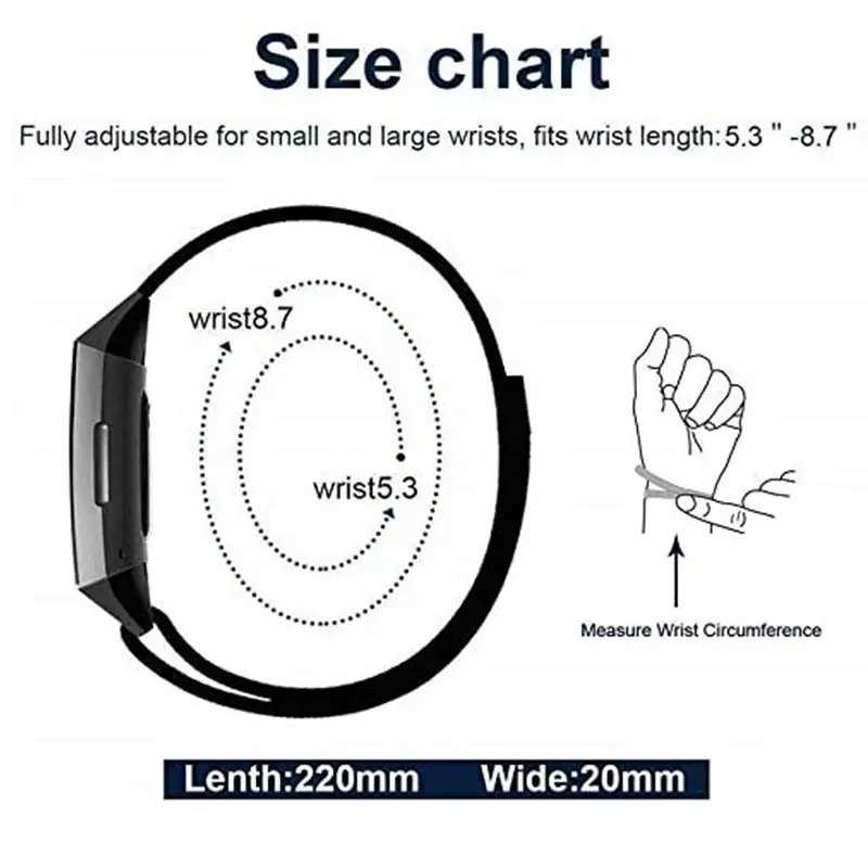 Nylon Watch Strap For Fitbit Charge 6 4 5 3 SE Sports watch strap Replace Smart watch strap For Fitbit Charge 5 3 4 3 SE Correa - view 6
