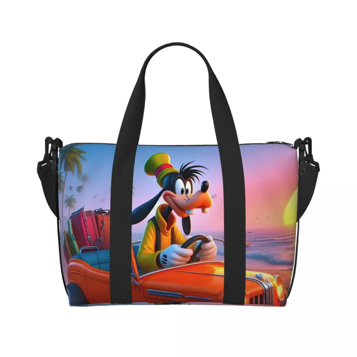 

Сумка-тоут для покупок Goofy на заказ, женская большая вместительная модная сумка с милым принтом и анимацией, пляжные дорожные сумки для спортзала