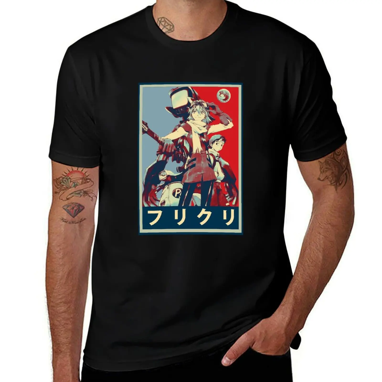 

Футболка Spiraling Emotions Flcl Journey, мужские футболки с принтом, хлопковые забавные футболки